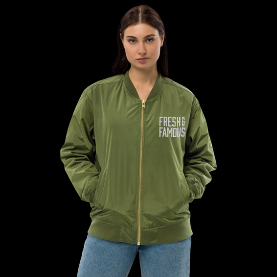 sustainable bomber jacket