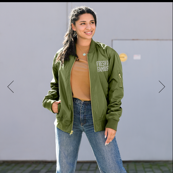sustainable bomber jacket